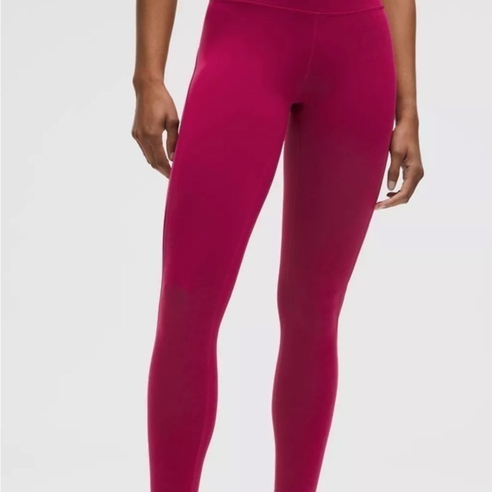 NWT Lululemon Wunder Train Mesh Panel High-Rise Tight 25" ColourMagenta Smoke